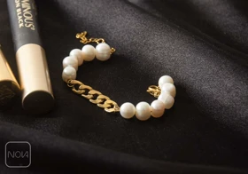 دستبند استیل کارتیر مروارید