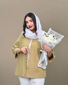 شومیز آستین پاکتی لینن
