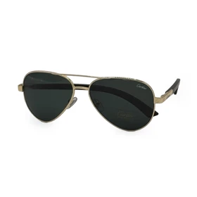 عینک شیشه سنگ کارتیر Cartier مدل EA-2589 اولدمانی (طلایی)