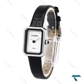 ساعت شنل Première Ribbon زنانه سیلور بند چرم مشکی Chanel-6498-L