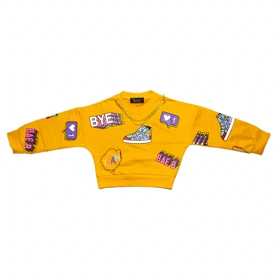 سویشرت دخترانه مدل کراپ کد 224