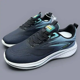 کتانی رانینگ مردانه اسپرت مشکی فیروزه‌ای Men’s Black Turquoise Running Sneakers