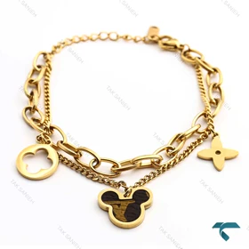 دستبند زنانه ون کلیف میکی موس طلایی VanCleef-8335-L