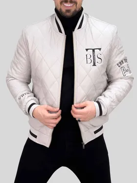کاپشن چرم 2501 سفید