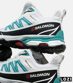 کفش کتانی مردانه و زنانه سفید آبی مشکی Salomon Waterproof V.2 مدل 6911