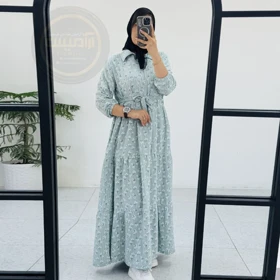 پیراهن ساحلی گل‌دار