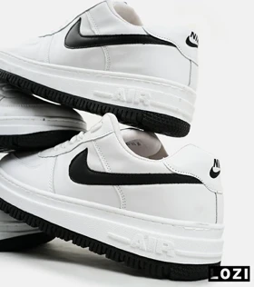 کفش کتانی مردانه و زنانه سفید مشکی نایک NIKE AIR FORCE