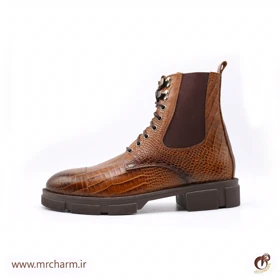 بوت بندی بلند چرم مردانه mrc117-02