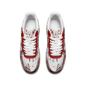 کفش اسپرت کاستوم کتانی با طرح Nickel Klimt سفید و قرمز نایک nike ایرفورس air force