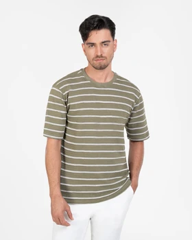 ام کی کالکشن تیشرت آستین کوتاه mk-27258-green