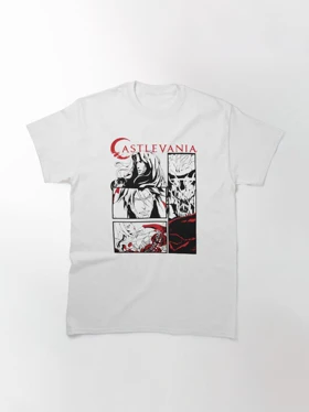 تیشرت کسلوانیا | تیشرت castlevania طرح Black &amp; White Comic Panels کد 127493