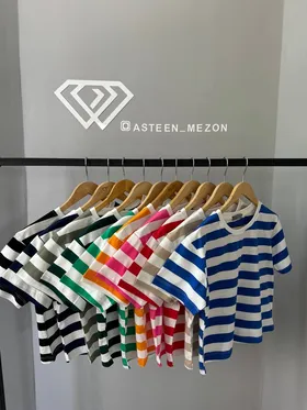 تیشرت نخی راه راه (look)