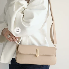 کیف زنانه مجلسی مدل منار (کرم تیره)