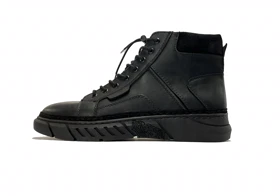 بوت ساقدار چرمی مردانه بندی