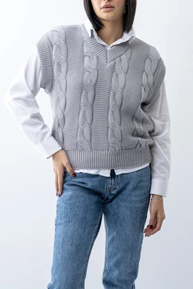 ژیله یقه هفت بافت برجسته زنانه