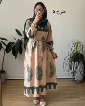 پیراهن مانتویی پر
