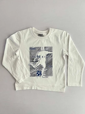 بلوز نخ پنبه پسرانه طرح فوتبالیست 7116