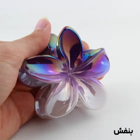 کلیپس دخترانه مدل پلومریا دو رنگ سفید (بنفش)
