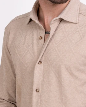 ام کی کالکشن پیراهن آستین بلند mk-6033-cream
