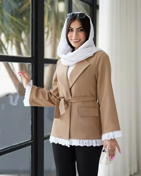 کت دانتل دوزی تک دکمه مدل رومینا کد 2799