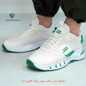 کتانی Trendy White and Green Sneakers