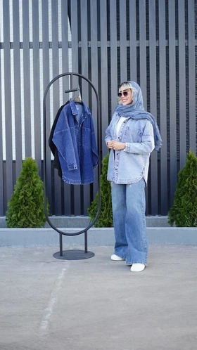 کت جین جیب‌دار