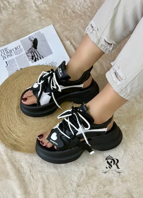 صندل زنانه طبی چرم حوله ای