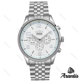 الکسا A0073 پریمیر مردانه استیل صفحه سفید m-2226