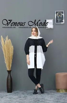 مانتو سه رنگ ابروبادی