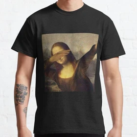 تیشرت با طرح mona lisa DABBING! DAB! کد 24967