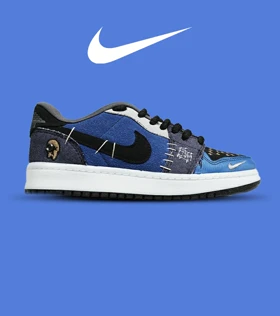 کفش کتانی مردانه و زنانه آبی مشکی طوسی NIKE jordan Vodoo مدل 6749