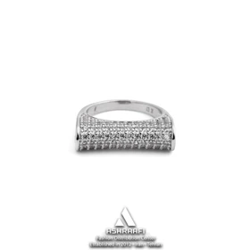 انگشتر نگین‌دار نقره‌ای Women Diamond Ring S02