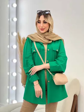 مانتو جیب نما بغل زیپ