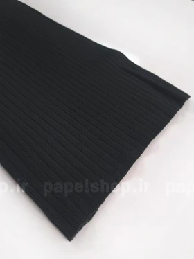 شلوار بافت مشکی فیتیله ای