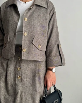 ست کت و دامن Tinto (نسکافه ای)