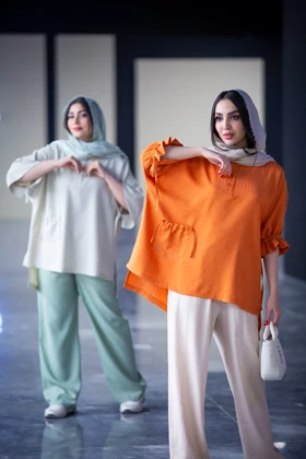 مانتو راه راه جلو بسته گت دار