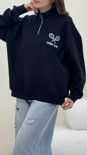 سویشرت نیم زیپ تنیس