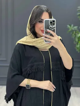 مانتو عبایی ریش دار