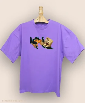 تیشرت لش مردانه و زنانه اصیل ایرانی طرح نقشه ایران در زمان کوروش بزرگ
