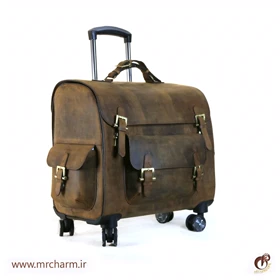 چمدان تراولی چرم پتینه mrc168-18