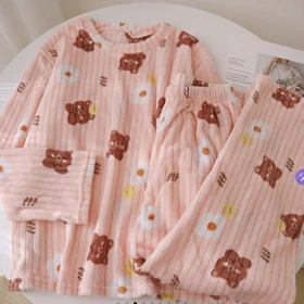 ست راحتی زنانه تدی حوله ای خرسی