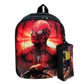 کیف مدرسه پسرانه مدل مردعنکبوتی spiderman با جامدادی