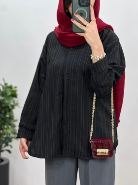 تونیک مانتویی دکمه مخفی جوانه