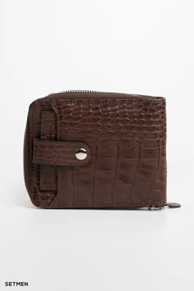 کیف پول چرم پوست ماری ست من