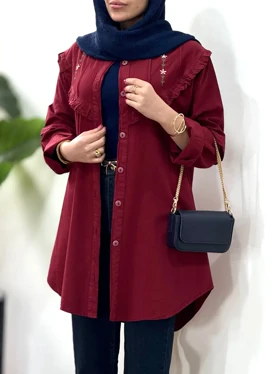 مانتو لینن گلدوزی آیسو پاکرو