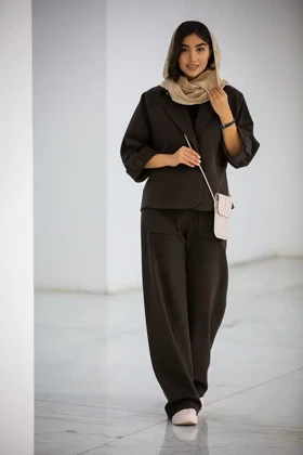 پالتو کت موهر آستین پاگون