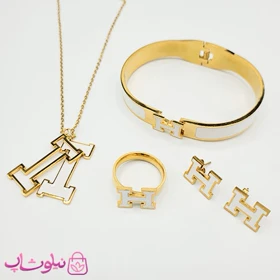 سرویس زنانه هرمس سفید استیل کد 5998