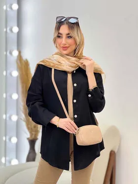 شومیز یقه سنگ دوزی
