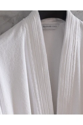 حوله تنپوش یونیسکس Madame Coco مدل Stripe Kimono پنبهای