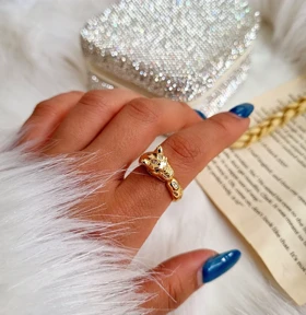 انگشتر پنتر طرح طلا